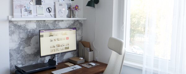 Work Table with Computer