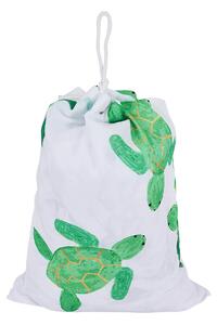 Turtles Drawstring Bag White, Green and Yellow