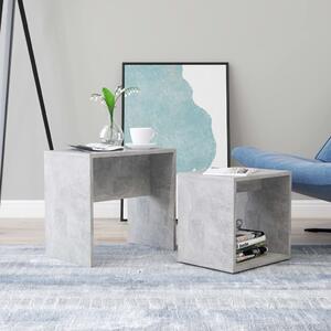 Coffee Table Set Concrete Grey 48x30x45 cm Engineered Wood