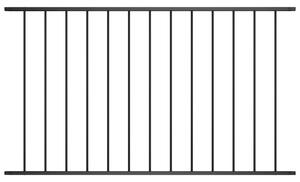 Fence Panel Powder-coated Steel 1.7x1.25 m Black