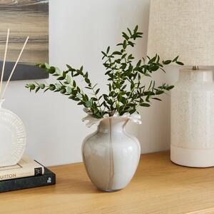 Striped Handkerchief Opaque Glass Vase