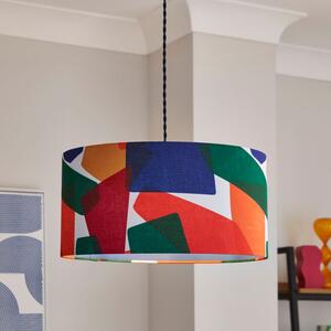 Elements Abstract Block Easy Fit Drum Lamp Shade