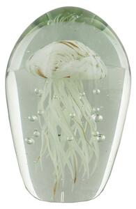 Objets d'Art Glass White Jellyfish Ornament