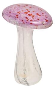 Objets d'Art Glass Pink Toadstool Ornament