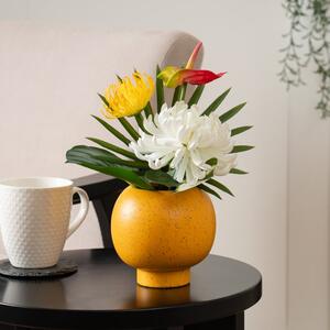 Artificial Exotic Arrangement in Ceramic Plant Pot