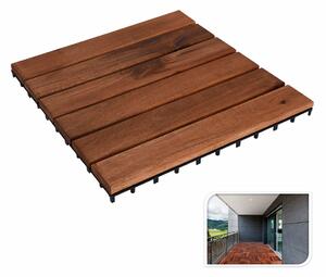 Interlocking Floor Tile Progarden Brown Acacia 9 Pieces (30 x 30 cm)