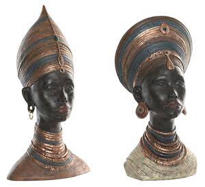 Decorative Figure Home ESPRIT Brown African Woman 30 x 20 x 53 cm (2 Units)