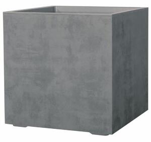 Plant pot Deroma Grey 49 x 49 x 49,5 cm Plastic Squared Bucket Ø 49 x 45 cm