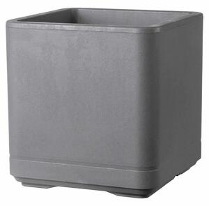 Plant pot Deroma Grey 38 x 38 x 39 cm Plastic Squared Bucket 38 cm