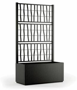 Plant pot Starwax Black Rectangular 80 cm