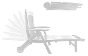 Sun-lounger IPAE Progarden Zircone Foldable With wheels White polypropylene (72 x 195 x 101 cm)