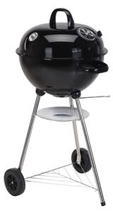 Coal Barbecue with Wheels Black 47 x 90 cm Circular