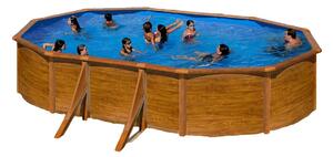 Detachable Pool Gre Pacific KIT500W Oval Wood 500 x 300 x 120 cm