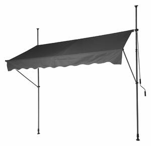 Awning Adjustable Grey Polyester 250 x 120 cm