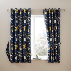 Explore Space Blackout Eyelet Curtains