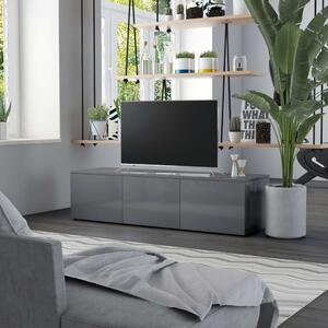 TV Cabinet High Gloss Grey 120x34x30 cm Engineered Wood