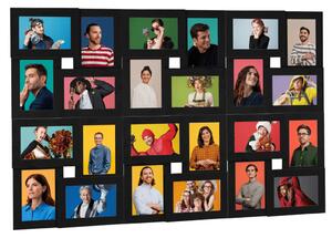 Collage Photo Frame for 24x(10x15 cm) Picture Black MDF