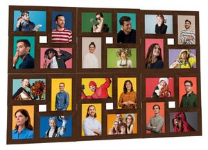 Collage Photo Frame for 24x(10x15 cm) Picture Dark Brown MDF