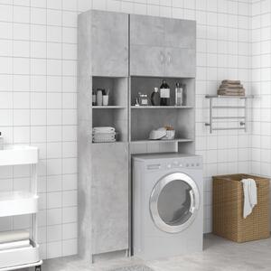 Bathroom Cabinet Concrete Grey 32x25.5x190 cm Engineered Wood