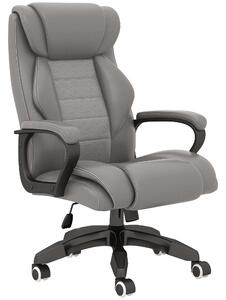 Vinsetto Executive Office Chair with 6-Point Massage, High Back Swivel Seat with Extra Padding, Ergonomic Tilt, Grey