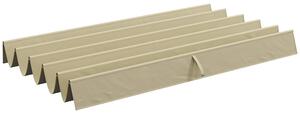 Outsunny Retractable Pergola Shade Cover, Replacement Canopy Fabric for 3 x 3 (m) Pergola, Gazebo Retractable Roof, Beige