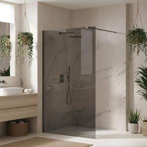 Shower screen Rea Flexi Grey / Titan 80