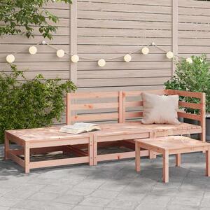 Etreno Outdoor Solid Douglas Wood Corner Seating Set in Natural