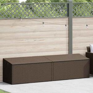 Jenrix Garden Poly Rattan Double Storage Box in Brown