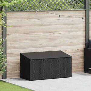 Jenrix Garden Poly Rattan Storage Box in Black