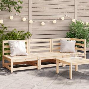 Etreno Outdoor Solid Wood Lounge Set in Natural