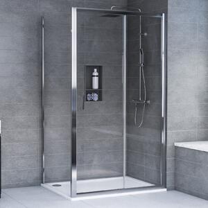 Aqualux Sliding Door Shower Enclosure and Tray Package - 1200 x 800mm (6mm Glass)