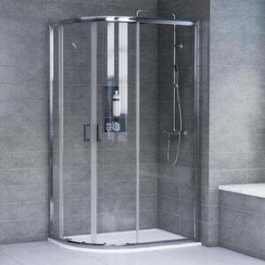Aqualux Offset Quadrant Left Hand Shower Enclosure and Tray Package - 1200 x 800mm (6mm Glass)