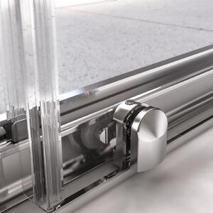 Aqualux Edge8 Glass Sliding Door Shower Enclosure - 1000 x 2000 (8mm Glass)