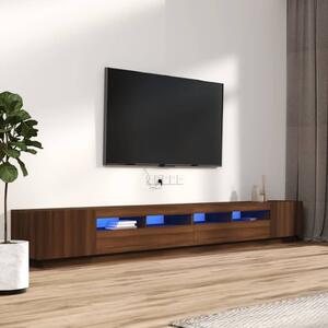 3 Piece TV Cabinet Set with LED Lights Brown Oak Engineered Wood