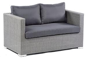 Onyx Rattan Outdoor 2 Seater Sofa In Grey