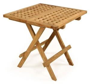 Sierra Wooden Square Folding Dining Table In Teak