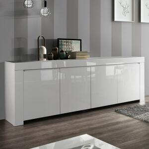 Benetti High Gloss Sideboard With 4 Doors In White