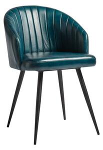 Queens Tub Chair - Leather - Vintage Blue