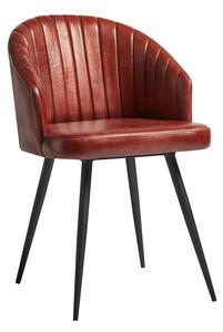 Queens Tub Chair - Leather - Vintage Red