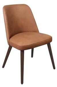Fenect Side Chair - Faux Leather - Cognac Vintage Elegance