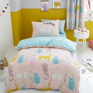Catherine Lansfield Cute Cats Bedding Set Pink