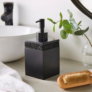 Sparkle Black Square Soap Dispenser