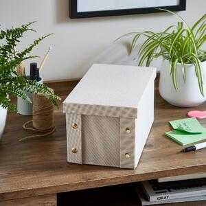 7L Foldable Wooden Storage Box & Lid Ivory