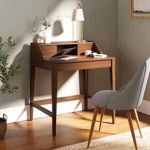 Knowle Compact Pull Out Desk, Dark Stained Oak