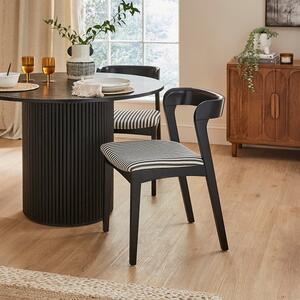 Melia Set of 2 Dining Chairs, Striped Fabric