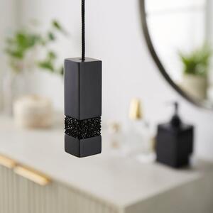 Sparkle Black Square Light Pull