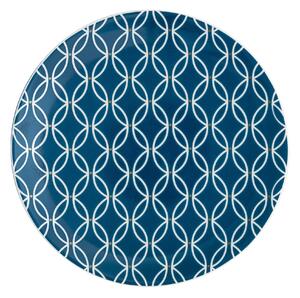 Porcelain Modern Deco Small Plate Blue