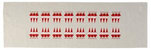 Almedahls Tomtenisse table runner red santas