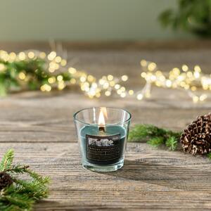 Festive Garland Crackle Candle Clear