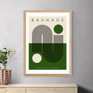 East End Prints Green Geometric Bauhaus by Luxe Poster Co green